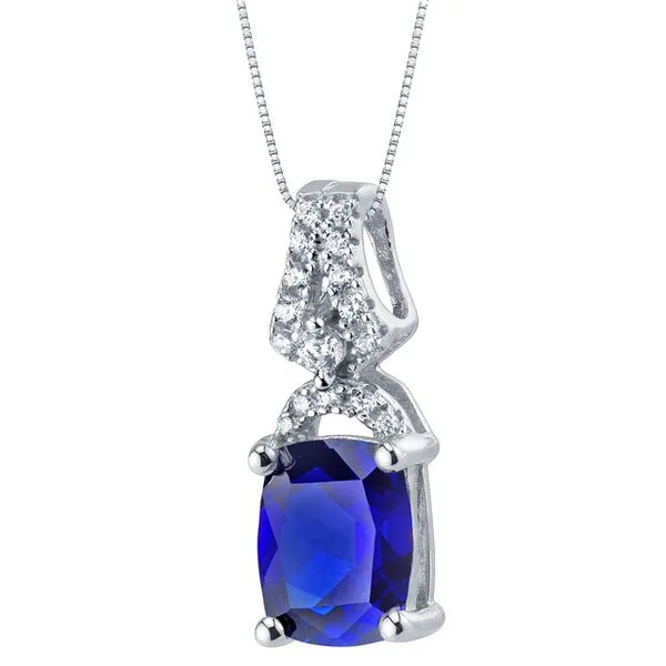 Lab Sapphire with Cubic Zircona Accents Sam Dial Jewelers Pullman, WA