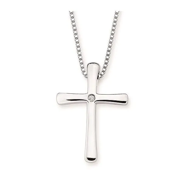 STERLING SILVER DIAMOND ACCENTED CROSS PENDANT Sam Dial Jewelers Pullman, WA