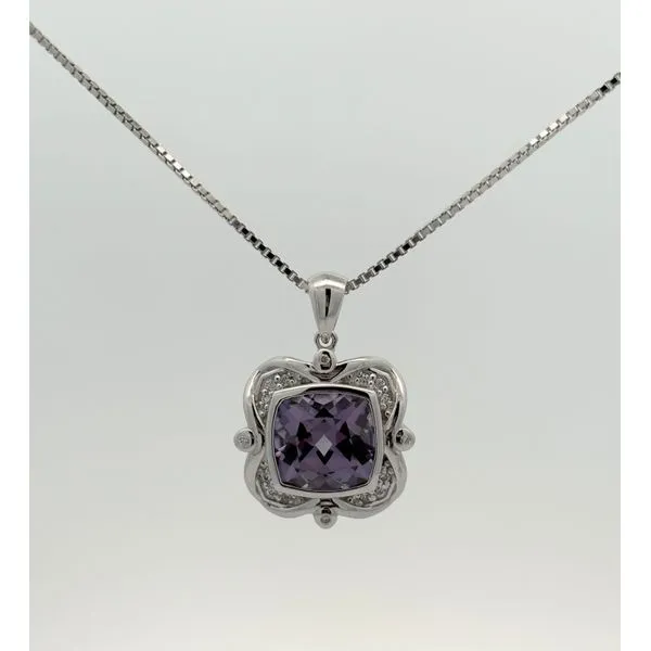 Sterling Silver Lab Alexandrite Vintage-style Pendant Sam Dial Jewelers Pullman, WA