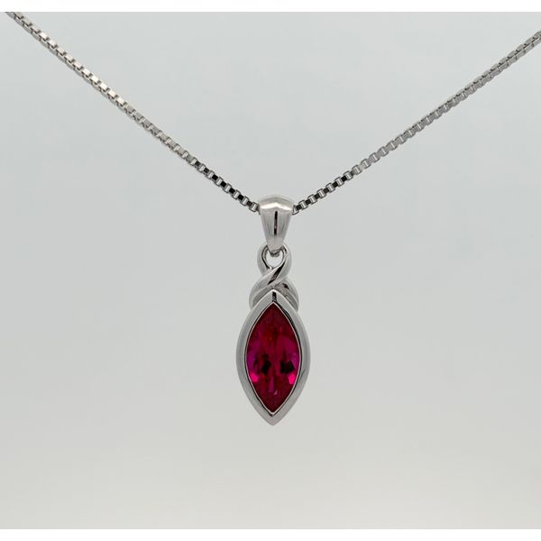 Sterling Silver Lab Ruby Pendant Sam Dial Jewelers Pullman, WA