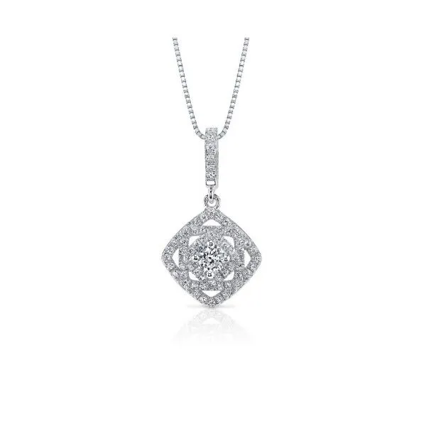 Sterling Silver Cubic Zirconia Fancy Pendant Sam Dial Jewelers Pullman, WA