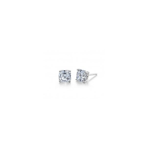 Silver Asscher CZ Studs Sam Dial Jewelers Pullman, WA