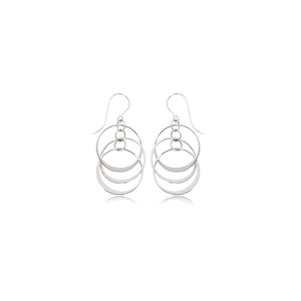 Silver Circle Earrings Sam Dial Jewelers Pullman, WA