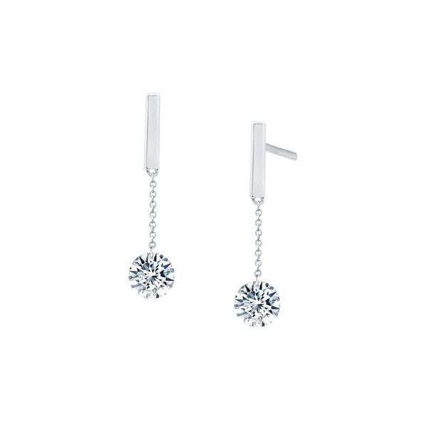 Silver CZ Dangle Earrings Sam Dial Jewelers Pullman, WA