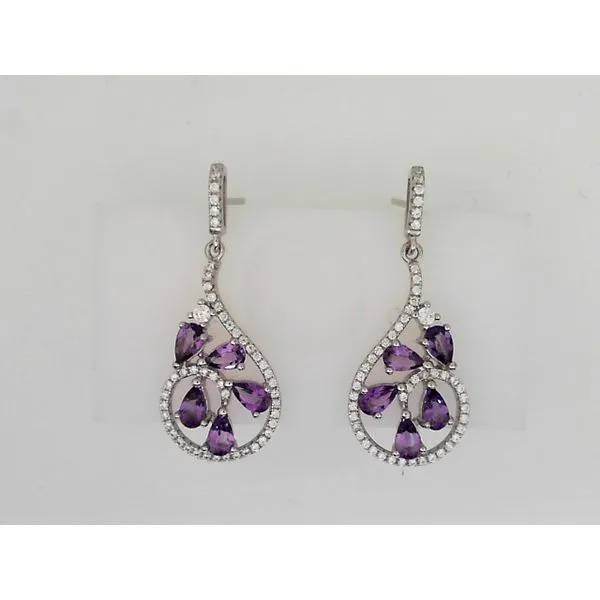 Sterling Silver and Amethyst Earrings