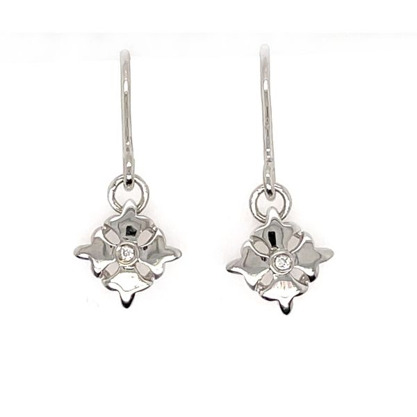 Sterling Silver Diamond Dangle Earrings Sam Dial Jewelers Pullman, WA