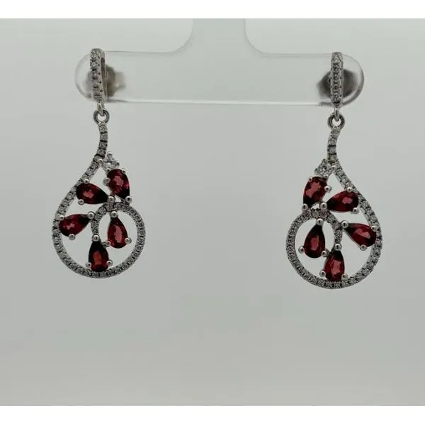 Sterling Silver Garnet Chandelier Earrings Sam Dial Jewelers Pullman, WA