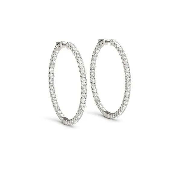 Sterling Silver Cubic Zirconia Hoops