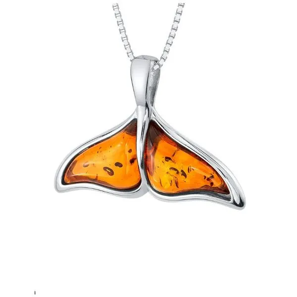 Sterling Silver Orca Tail Amber Pendant Sam Dial Jewelers Pullman, WA