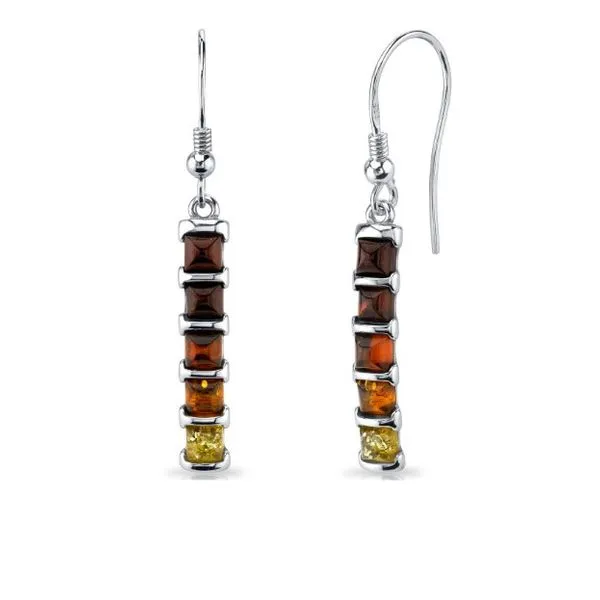 Sterling Silver Amber Dangle Earrings Sam Dial Jewelers Pullman, WA