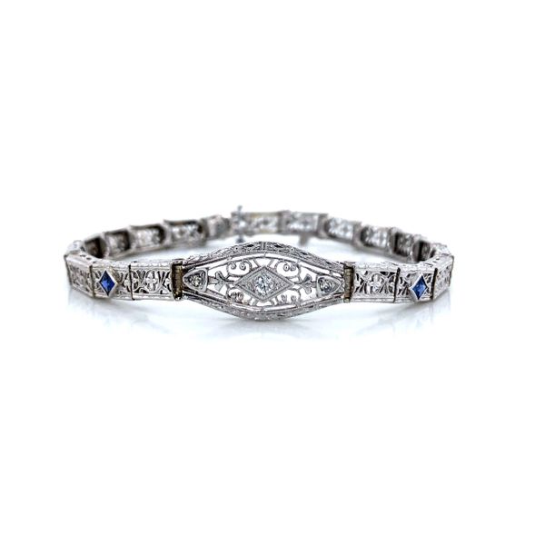 Vintage Filigree Diamond Sapphire Bracelet Sam Dial Jewelers Pullman, WA