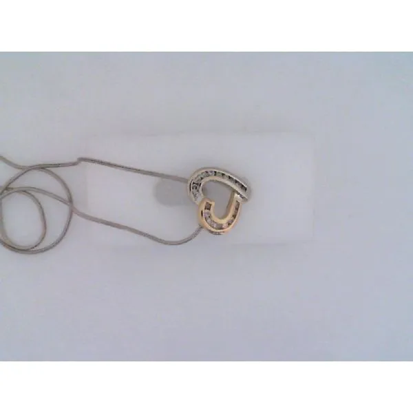 Two Tone Heart Shaped Estate Pendant Sam Dial Jewelers Pullman, WA