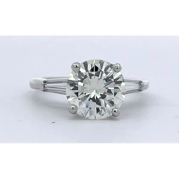 VINTAGE 3-STONE NATURAL DIAMOND RING WITH BAGUETTE ACCENTS Sam Dial Jewelers Pullman, WA