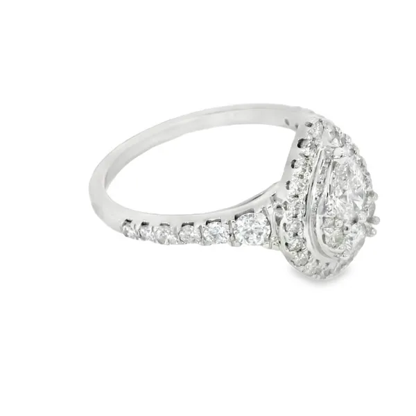 14Kt White Gold 1ctw Pear Shaped Engagement Ring Image 2 S&E Jewelers Depew, NY