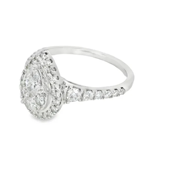 14Kt White Gold 1ctw Pear Shaped Engagement Ring Image 3 S&E Jewelers Depew, NY