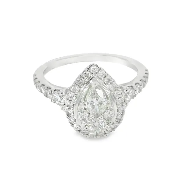 14Kt White Gold 1ctw Pear Shaped Engagement Ring S&E Jewelers Depew, NY