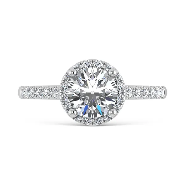 10KT Diamond Lab Grown Halo Engagement Ring Image 2 S&E Jewelers Depew, NY