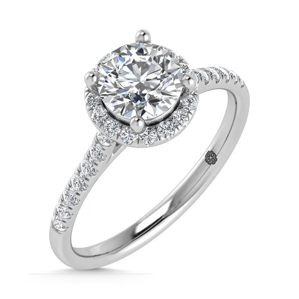 10KT Diamond Lab Grown Halo Engagement Ring Image 3 S&E Jewelers Depew, NY