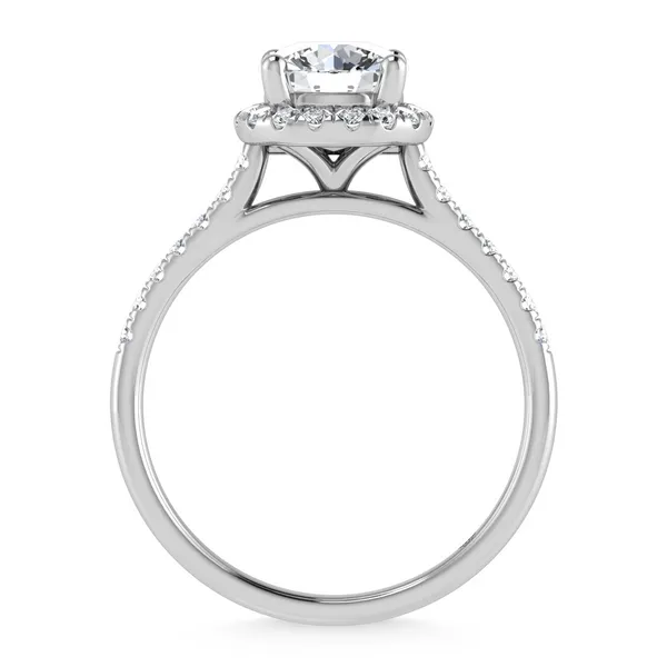 10KT Diamond Lab Grown Halo Engagement Ring Image 4 S&E Jewelers Depew, NY