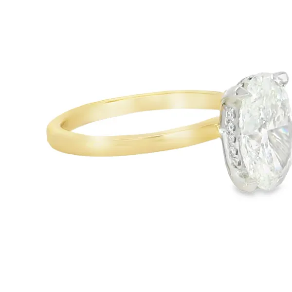 14K Yellow Gold Lab Diamond Engagement Ring Image 2 S&E Jewelers Depew, NY
