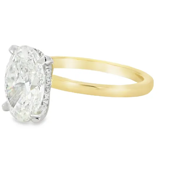 14K Yellow Gold Lab Diamond Engagement Ring Image 4 S&E Jewelers Depew, NY