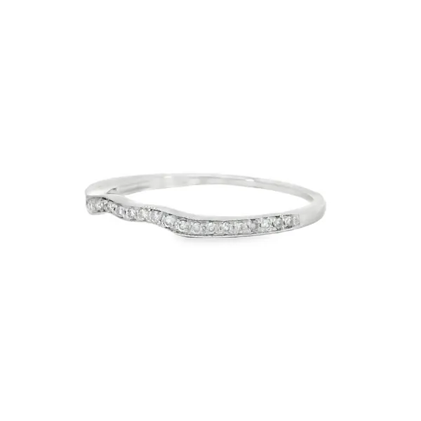 14K White Gold Diamond Wedding Band Image 3 S&E Jewelers Depew, NY
