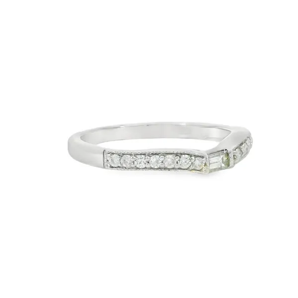 14K White Gold Diamond Band Image 2 S&E Jewelers Depew, NY