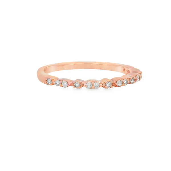 10K Rose Gold Diamond Band Image 2 S&E Jewelers Depew, NY