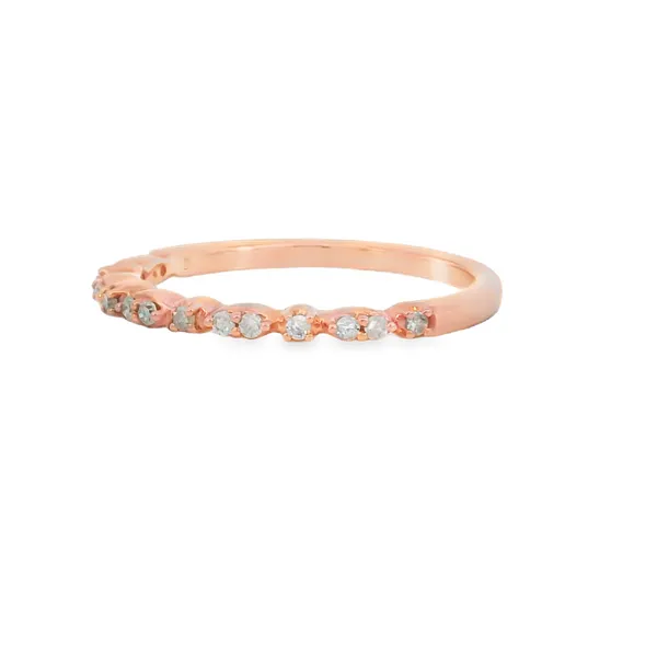 10K Rose Gold Diamond Band Image 3 S&E Jewelers Depew, NY