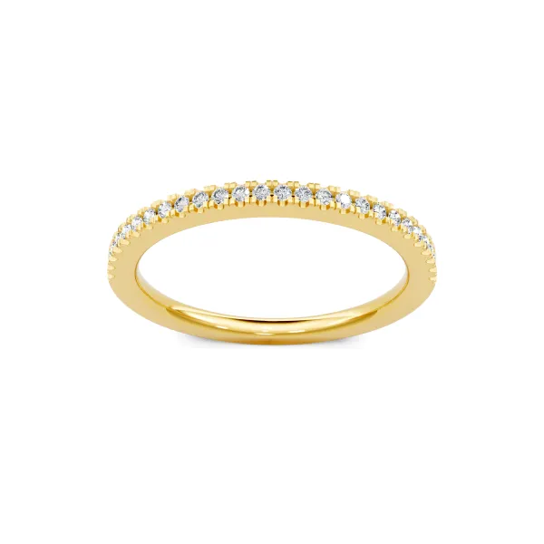 14K Yellow Gold Diamond Pave Band S&E Jewelers Depew, NY