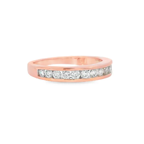 14K Rose Gold Diamond Wedding Band Image 2 S&E Jewelers Depew, NY
