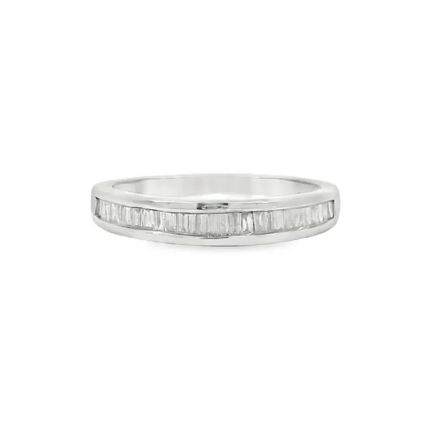 10K White Gold Baguette Channel Diamond Band S&E Jewelers Depew, NY