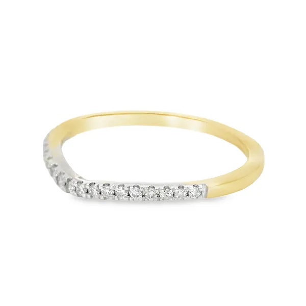 10K Yellow Gold Diamond Chevron Band Image 3 S&E Jewelers Depew, NY