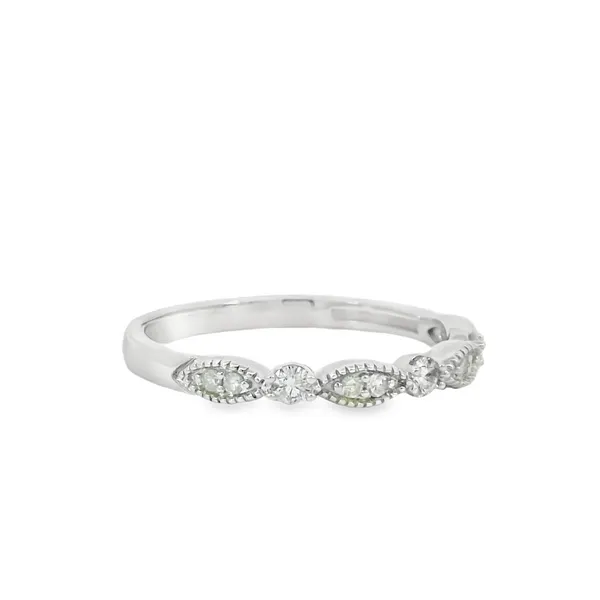 10K White Gold Single Cut Diamond Wedding Ring Image 2 S&E Jewelers Depew, NY