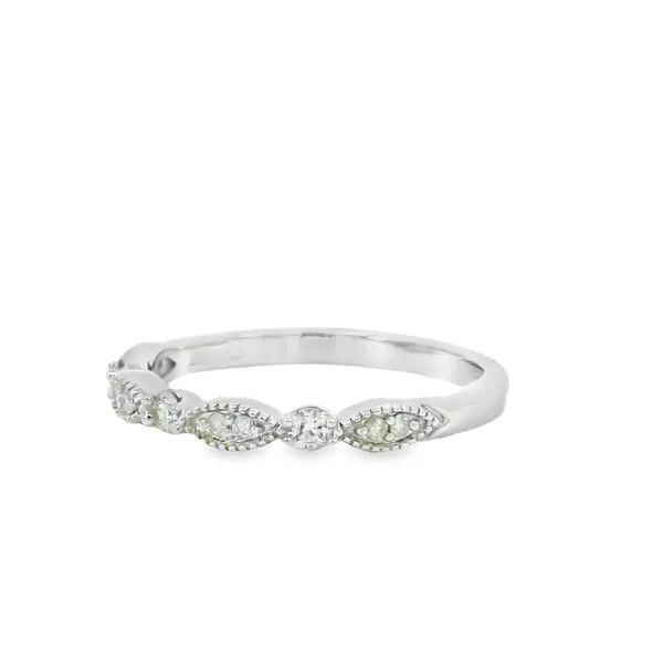10K White Gold Single Cut Diamond Wedding Ring Image 3 S&E Jewelers Depew, NY