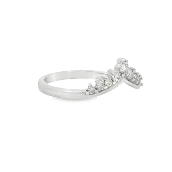 10K White Gold Diamond V Ring Image 2 S&E Jewelers Depew, NY