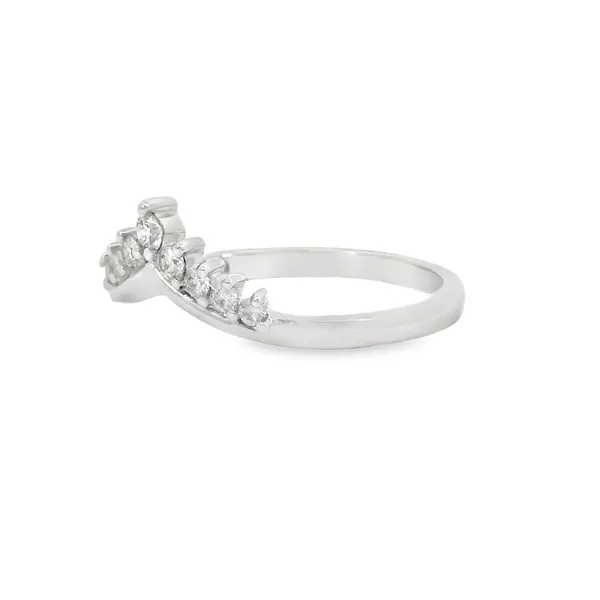 10K White Gold Diamond V Ring Image 3 S&E Jewelers Depew, NY