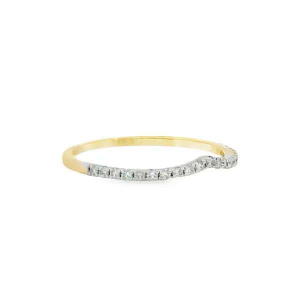 10K Yellow Gold Contour Diamond Band Image 2 S&E Jewelers Depew, NY