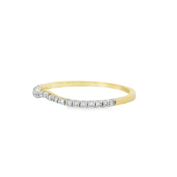 10K Yellow Gold Contour Diamond Band Image 3 S&E Jewelers Depew, NY