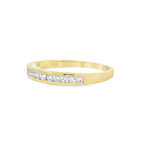 14K Yellow Gold Diamond Wedding Band Image 3 S&E Jewelers Depew, NY