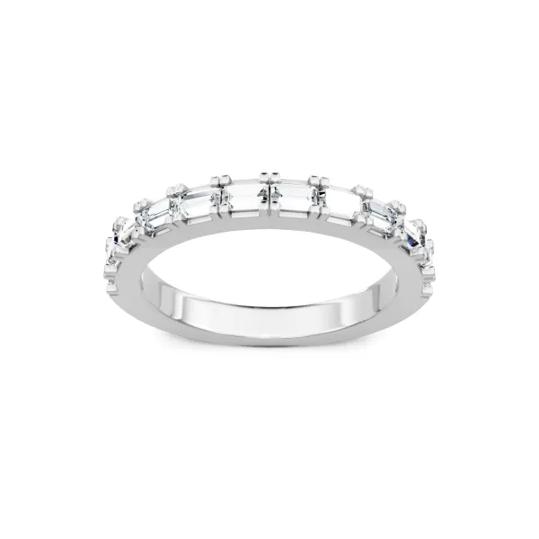 14K White Gold Baguette Diamond Wedding Band S&E Jewelers Depew, NY