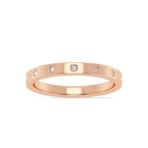 14Kt Rose Gold Burnish Set Anniversary Band S&E Jewelers Depew, NY