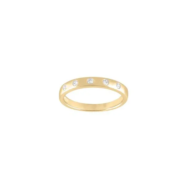 14Kt Yellow Gold Burnish Set Anniversary Band S&E Jewelers Depew, NY