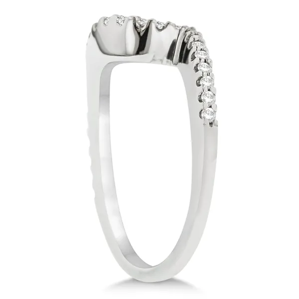 14K White Gold Matching Wedding Band Image 2 S&E Jewelers Depew, NY