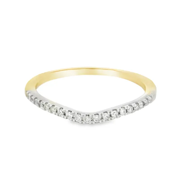 10KT Gold Diamond Curved Channel Wedding Band S&E Jewelers Depew, NY