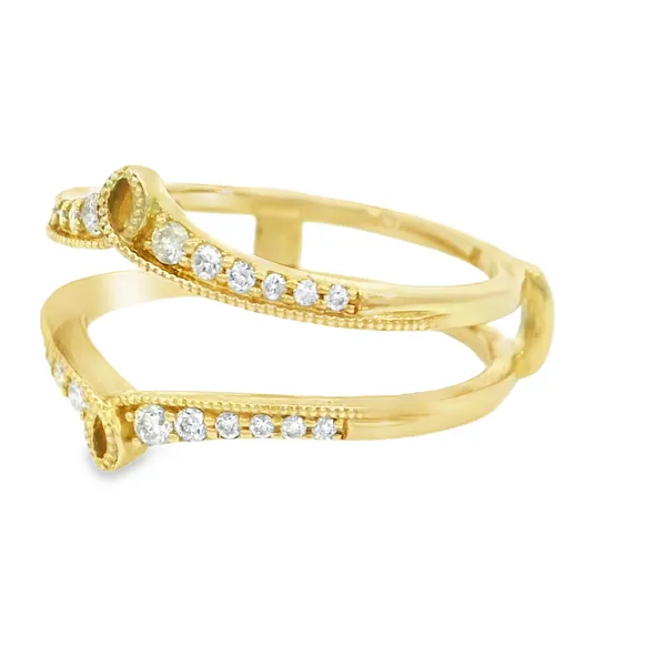 10K Yellow Gold Diamond Cradle Image 3 S&E Jewelers Depew, NY