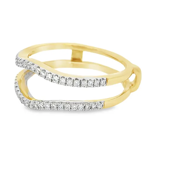 14K Yellow Gold Diamond Cradle Image 3 S&E Jewelers Depew, NY