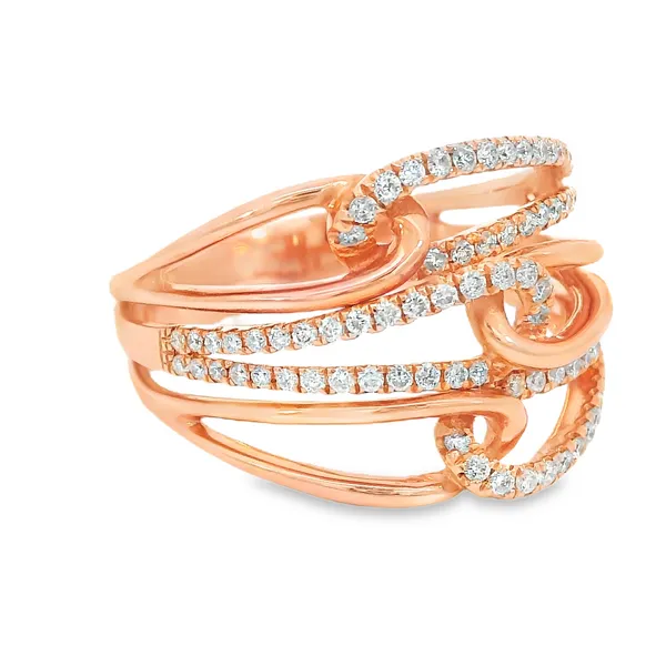 14K Rose Gold Diamond Ring Image 2 S&E Jewelers Depew, NY