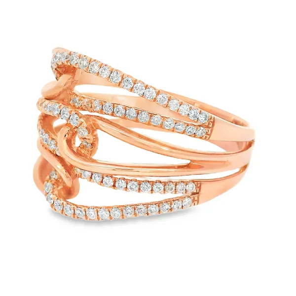 14K Rose Gold Diamond Ring Image 3 S&E Jewelers Depew, NY