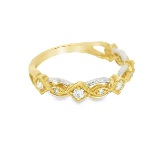 18K Two-Tone Diamond Fashion Ring Image 2 S&E Jewelers Depew, NY